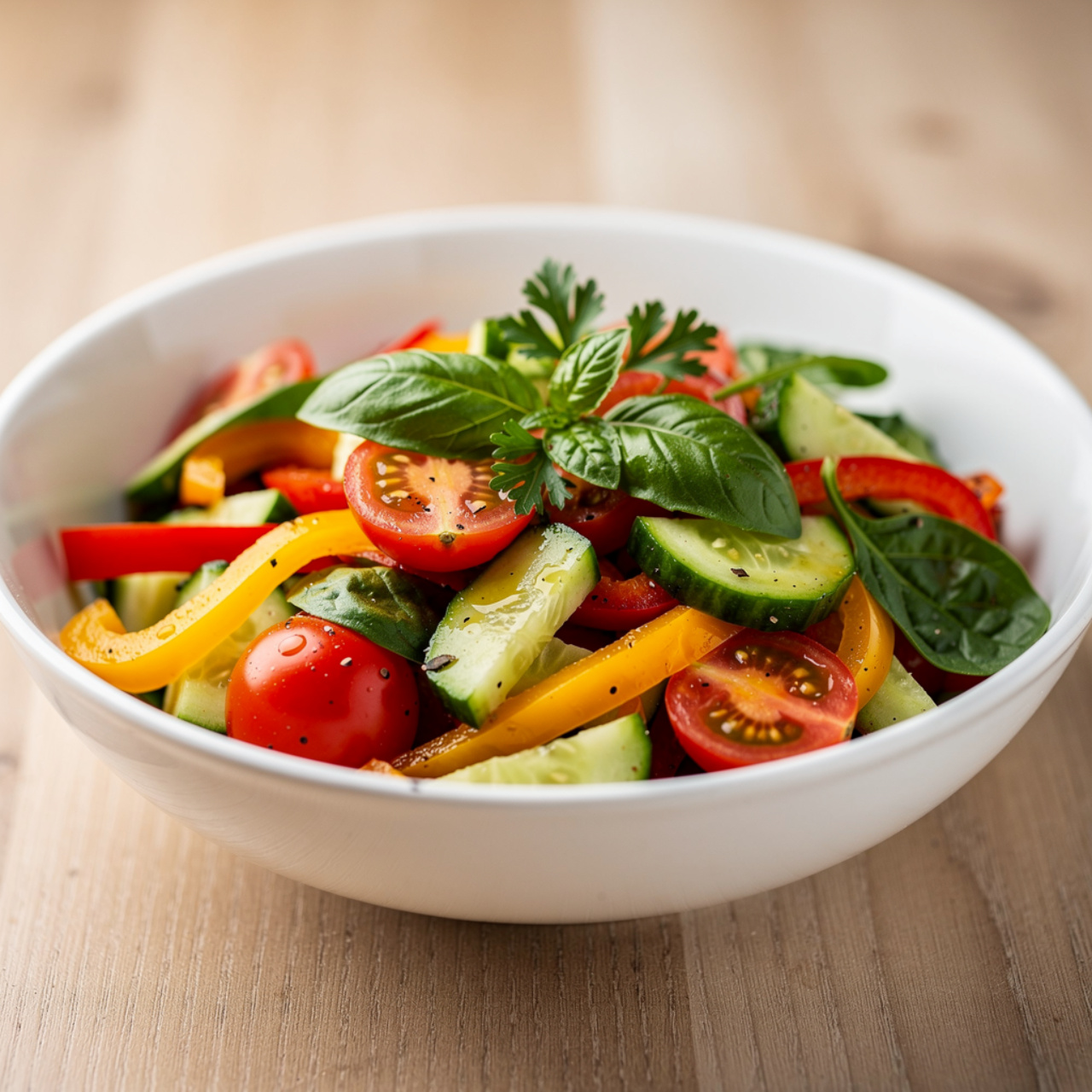 Fresh Veggie Pasta Salad with Zesty Italian Dressing