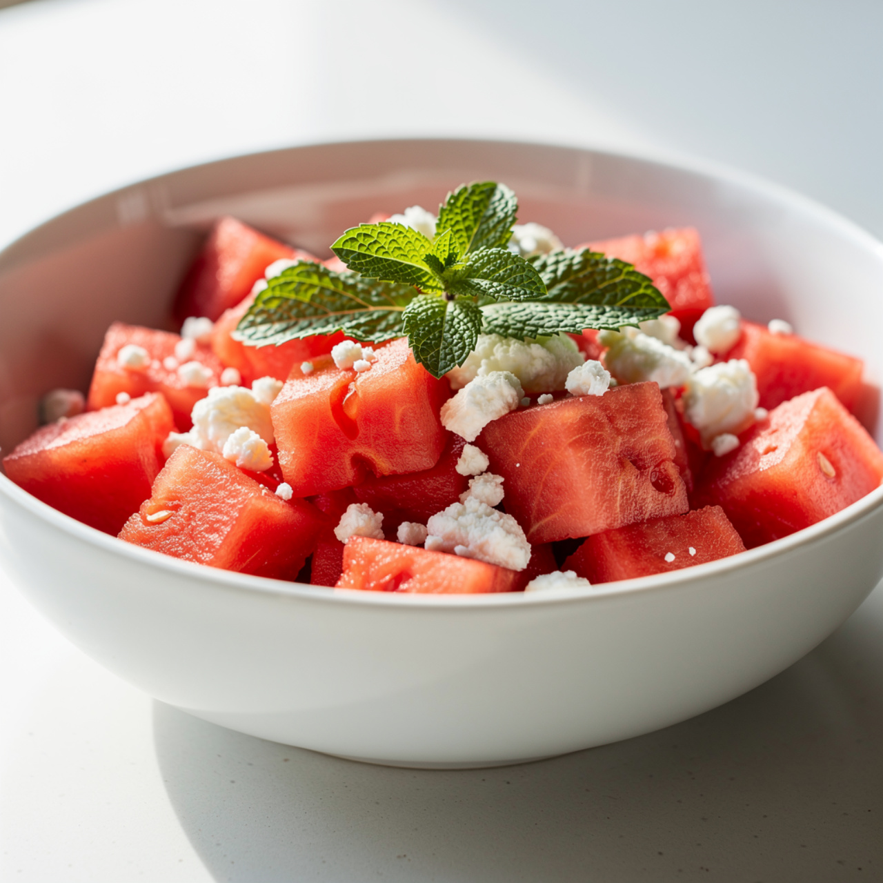 Watermelon Salad with Honey Lime Vinaigrette