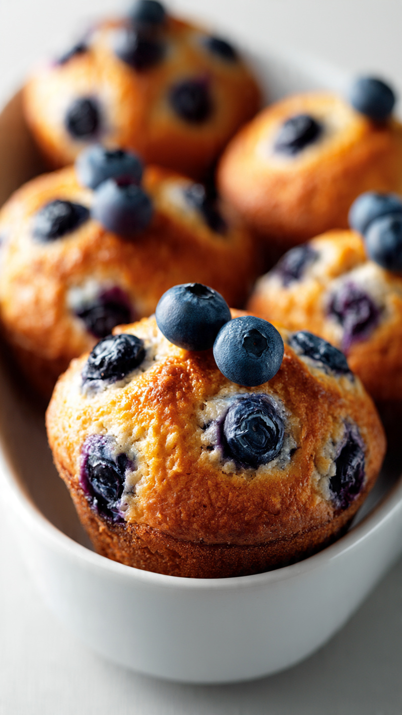 Blueberry Yogurt Oat Muffins
