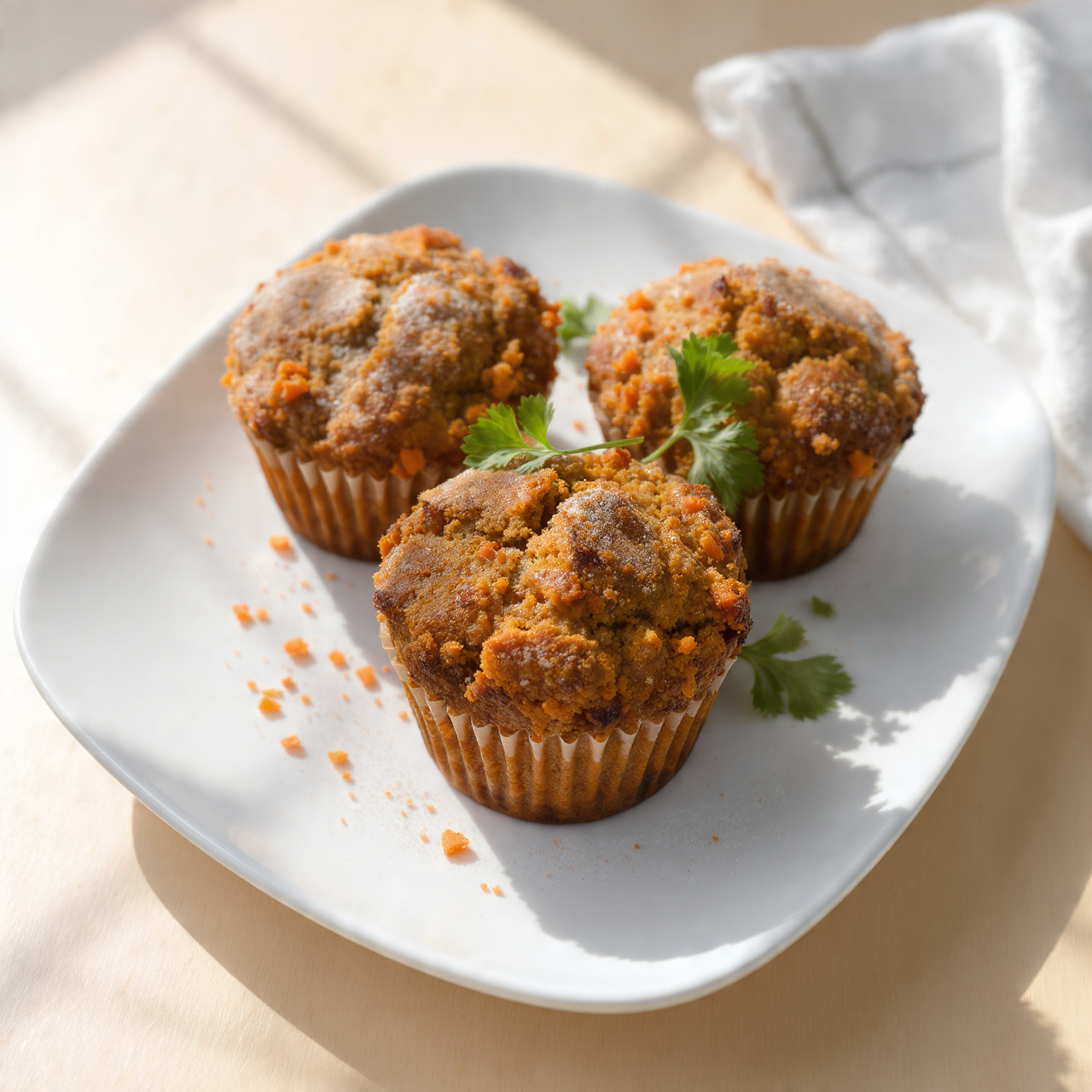 Carrot Muffins with No Added Sugar