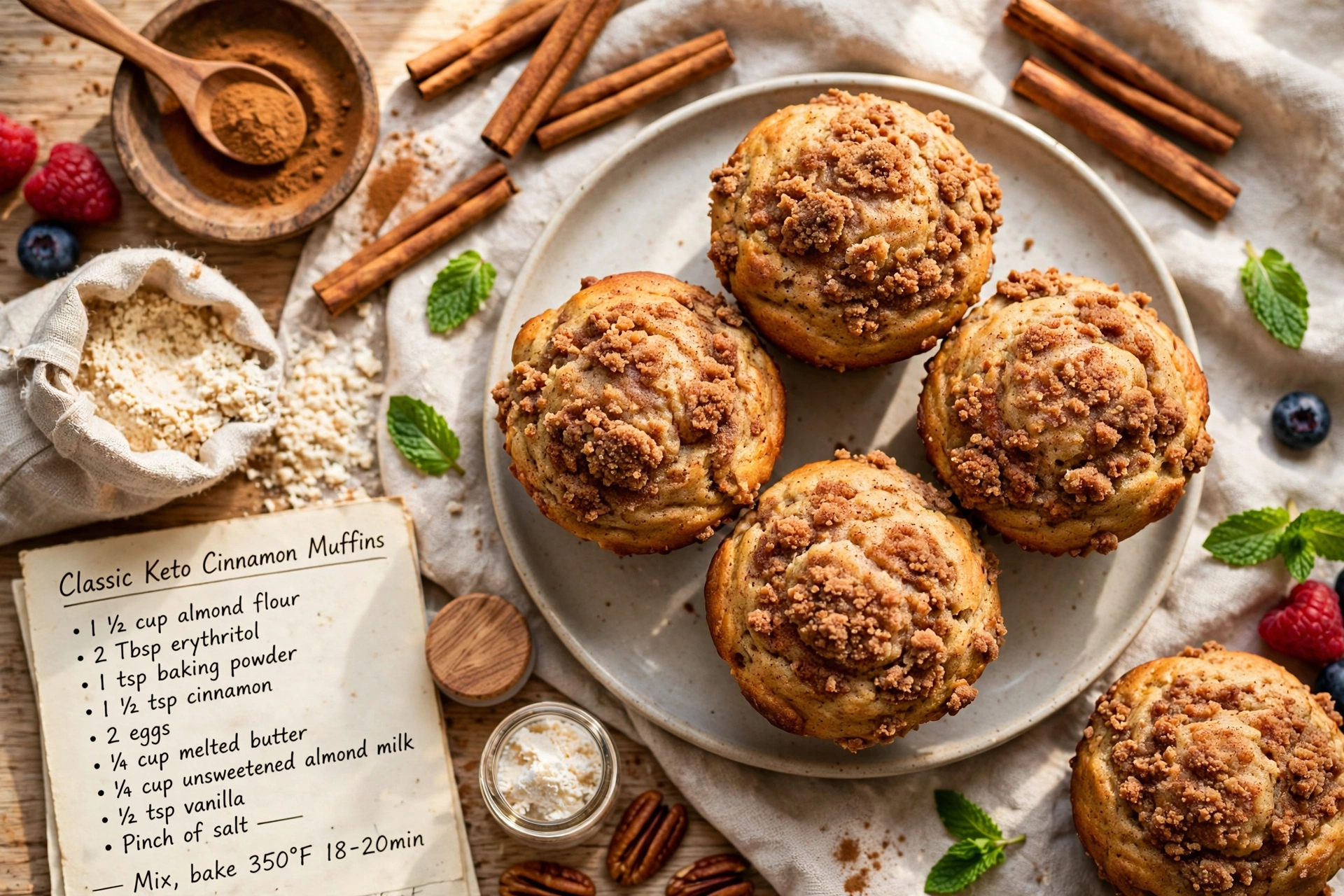 Classic Cinnamon Keto Muffins