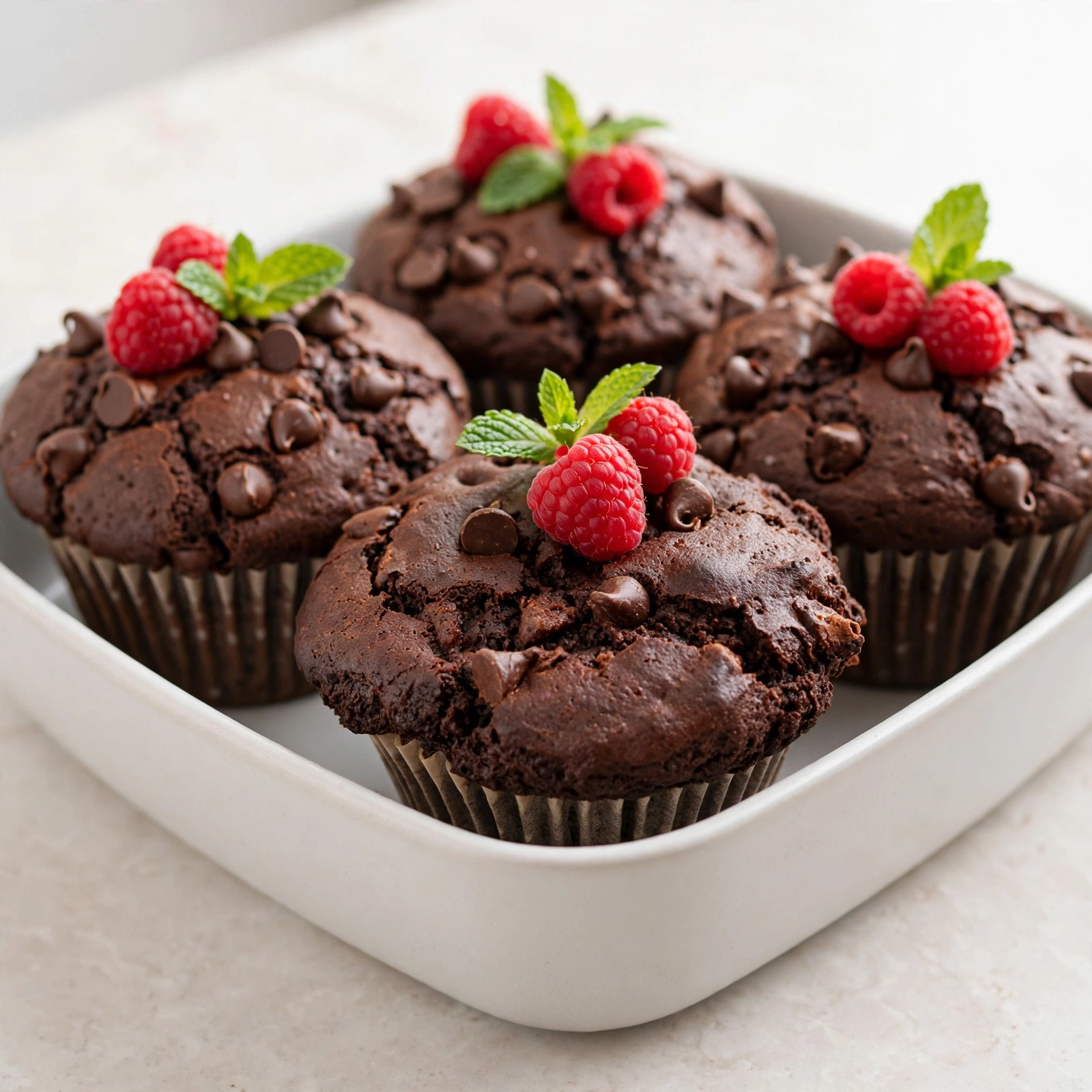 Copycat Costco Double Chocolate Chip Muffins
