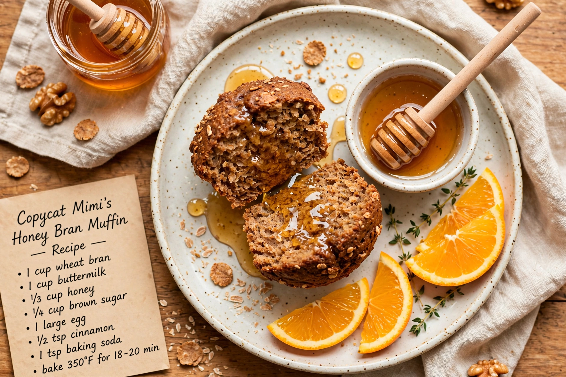 Copycat Mimi's Honey Bran Muffin