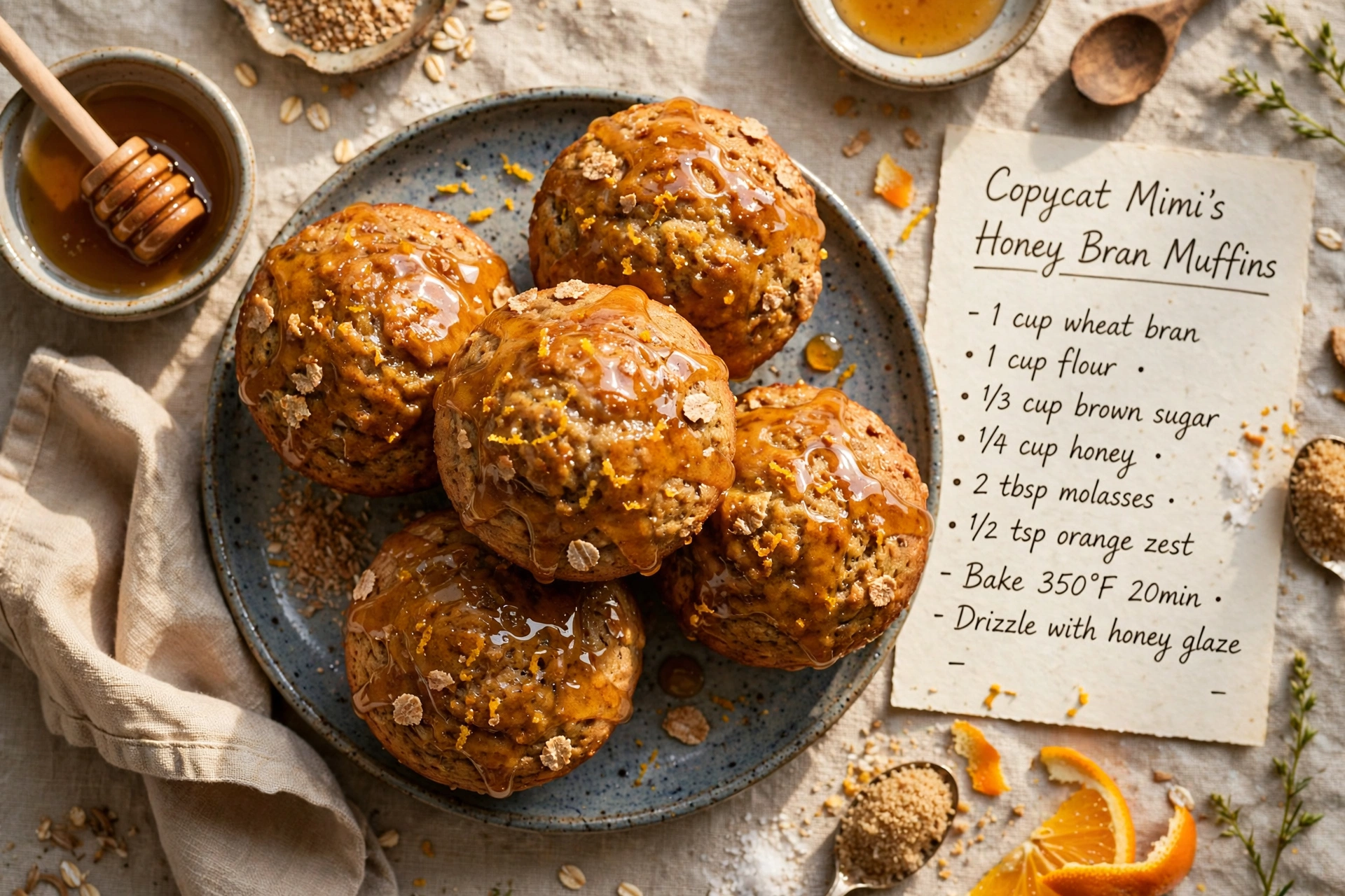 Copycat Mimi's Honey Bran Muffins