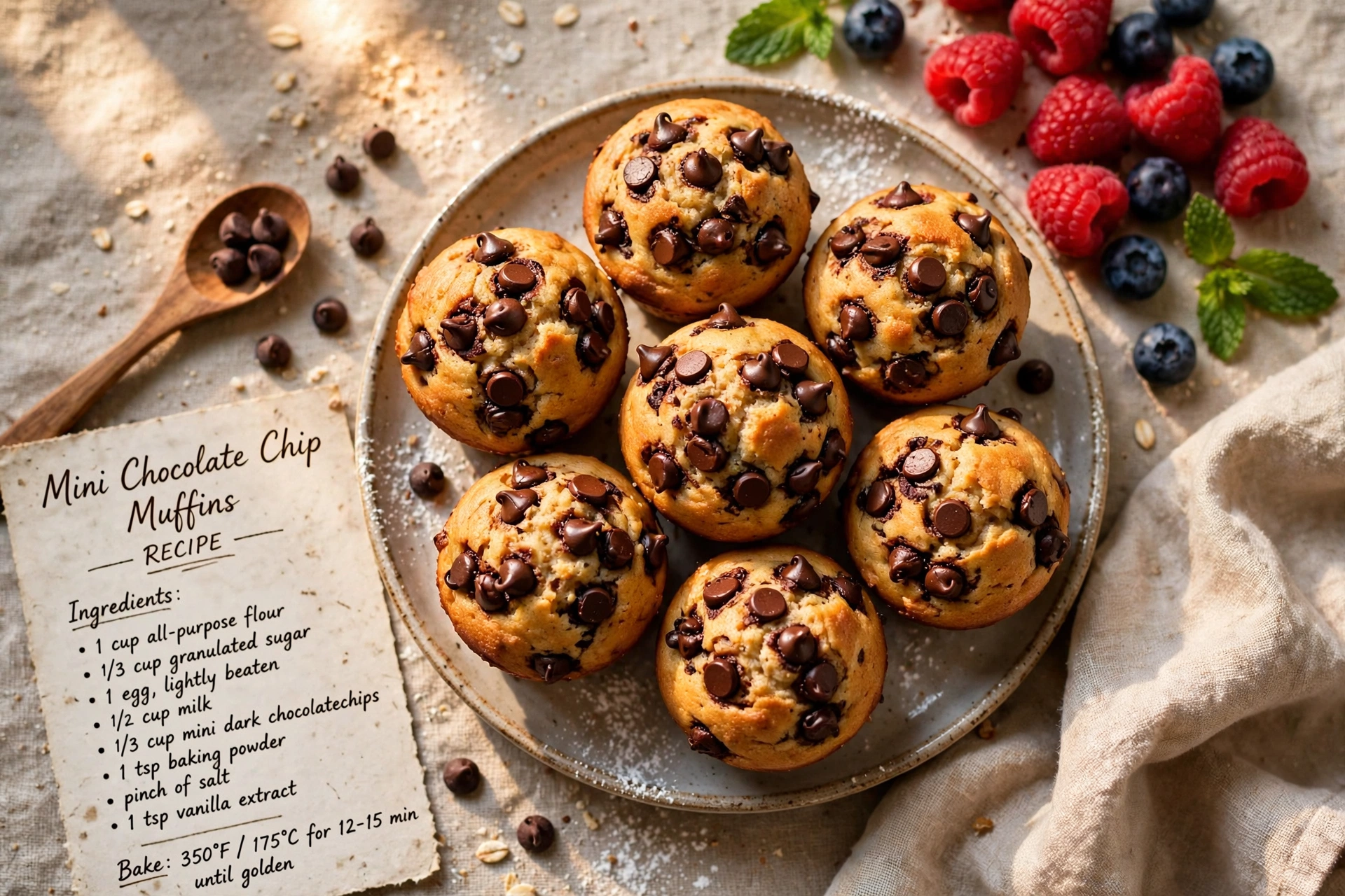 Mini Chocolate Chip Muffins