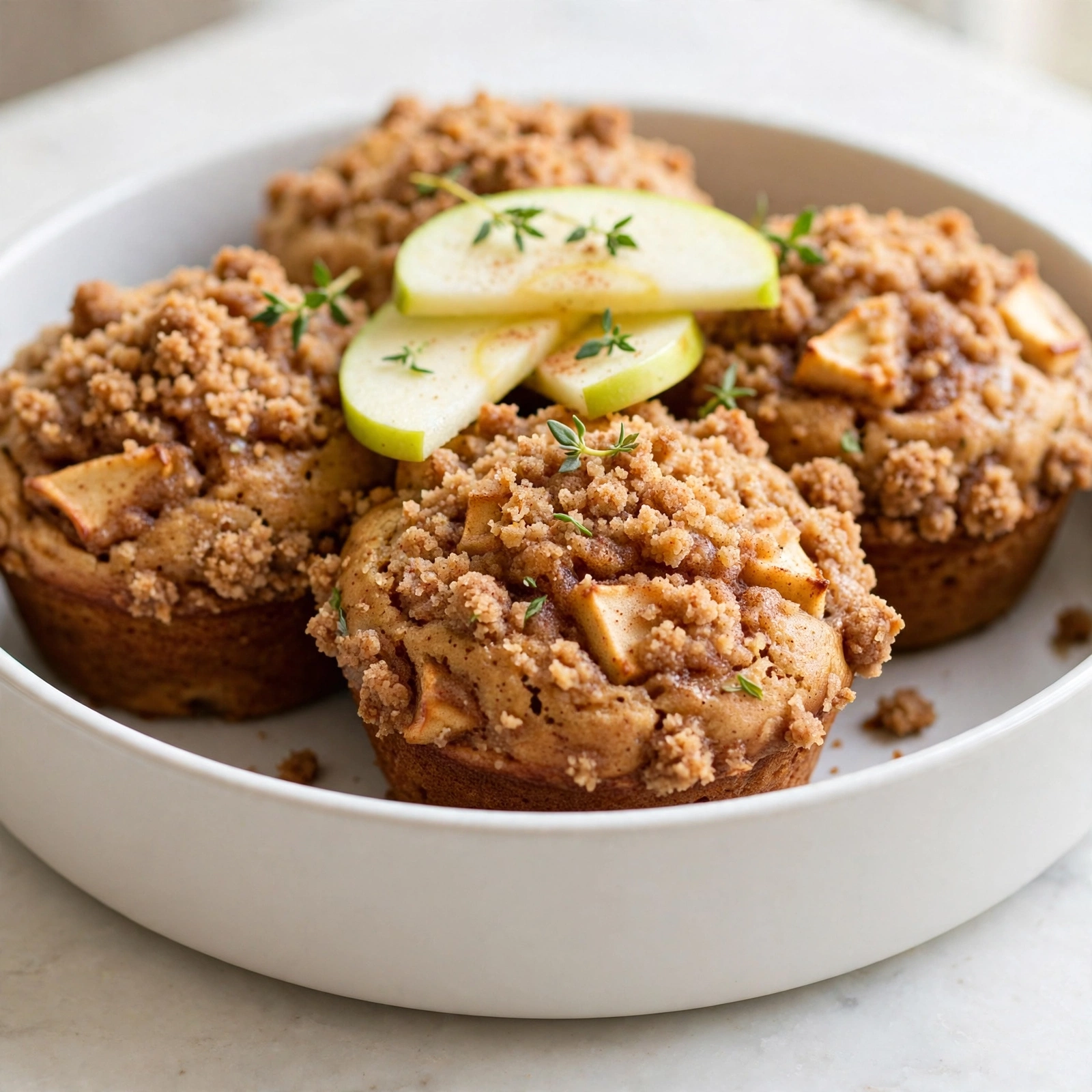 Moist Apple Cinnamon Crumb Muffins