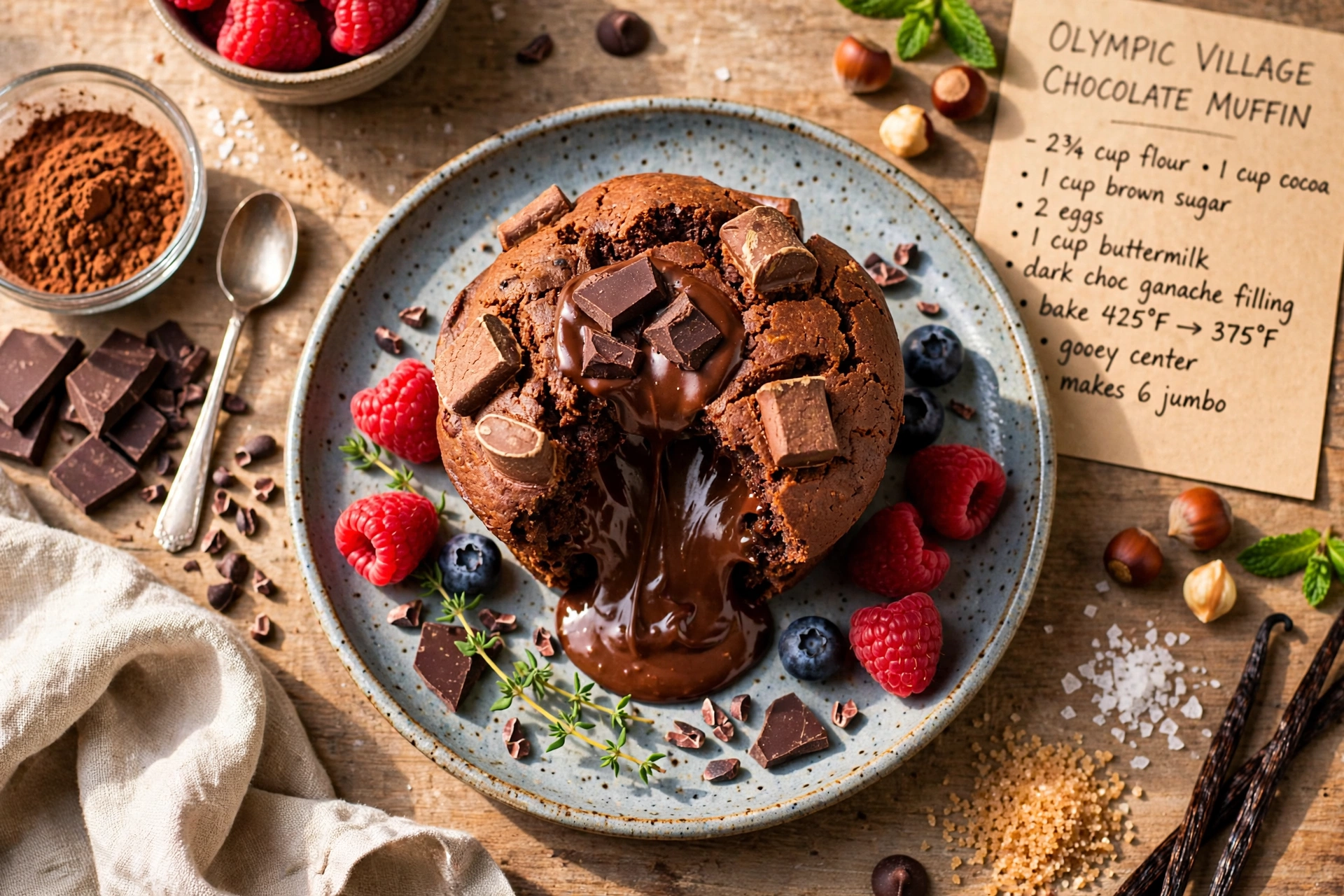 Olympic Village Chocolate Muffin