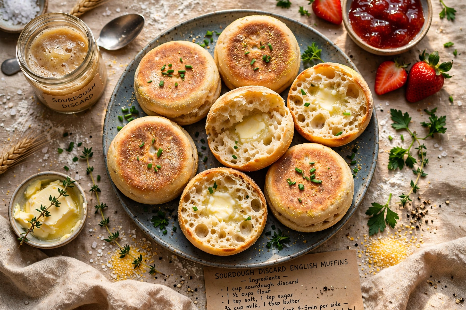 Sourdough Discard English Muffins